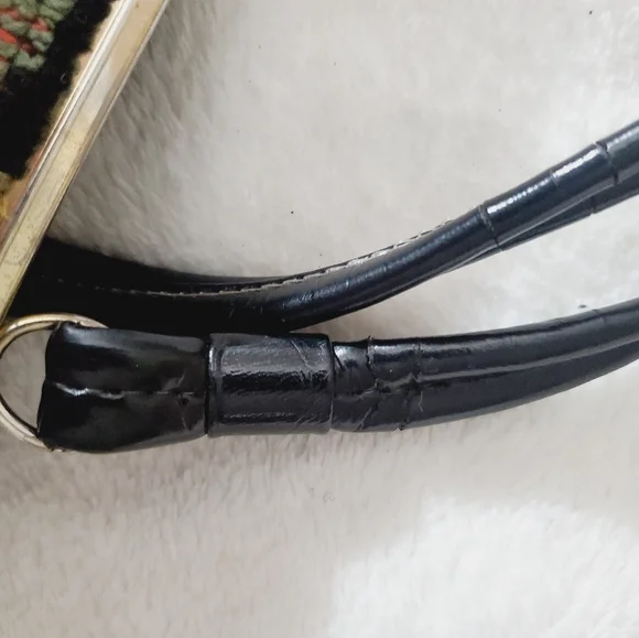 Stunning 1940's 50's needlepoint wool vintage purse bag floral handmade fall - Picture 13 of 16